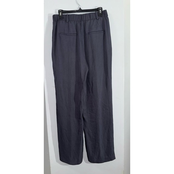 Vince navy Blue high waisted wide leg loose fit trousers pants size medium - Picture 4 of 8